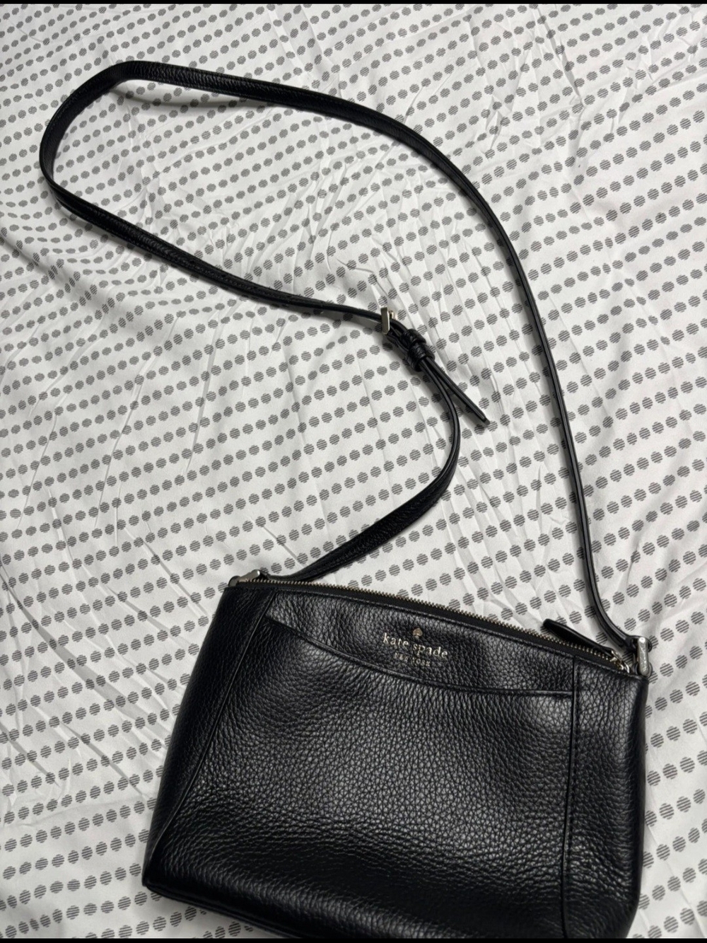 Kate Spade Black Leather Crossbody Bag. NWOT
